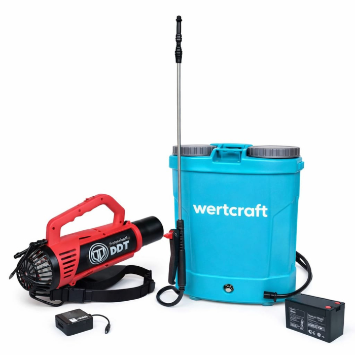Pompa de stropit WertCraft 16L cu acumulator, duze si regulator de presiune inclus, 8 ah, 2.6l/min, 5.5 bar + Atomizor portabil 80 W [7]
