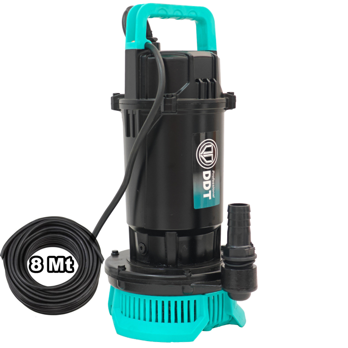 Pompa submersibila apa curata cu plutitor DDT WQDS-0.8 – 1.0HP, 220V, debit 3 m³/h, bobinaj cupru masiv [16]