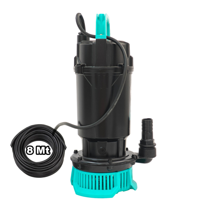 Pompa submersibila apa curata DDT cu plutitor  WQDS-0.6 – 0.75HP, 220V, debit 3 m³/h, bobinaj cupru masiv, refulare 25m [20]
