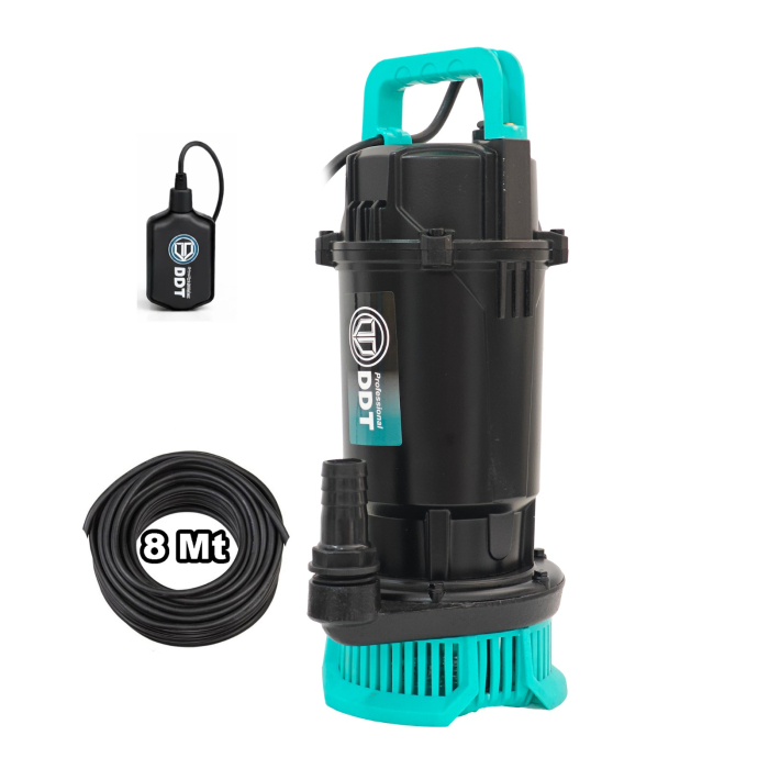 Pompa submersibila apa curata DDT cu plutitor  WQDS-0.6 – 0.75HP, 220V, debit 3 m³/h, bobinaj cupru masiv, refulare 25m [15]