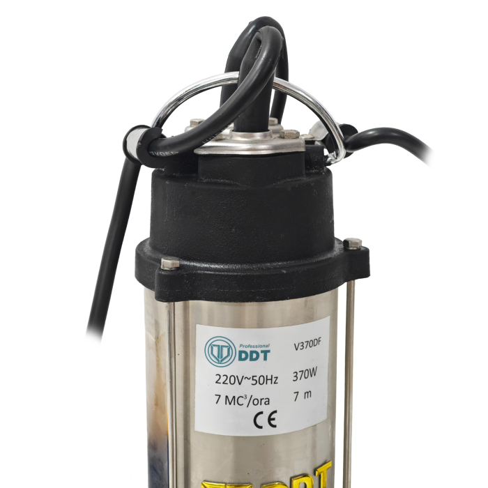 Pompa submersibila cu dublu tocator si plutitor pentru apa murdara, DDT, V370T, Inox [2]