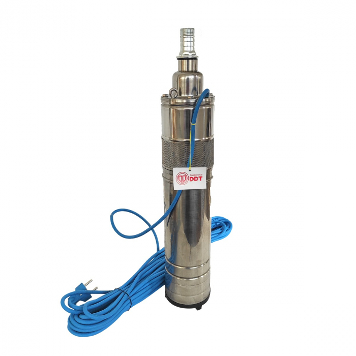 Pompa submersibila, DDT, QGD120, Inox complet, suruburi inox, sita protectie, 20 m cablu, 120 m, 3 m³/h [3]