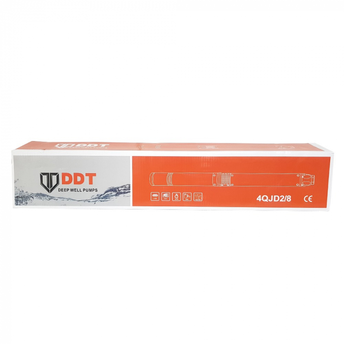 Pompa submersibila de adancime, DDT, 4QJD2-8, 1100 W, 8 turbine, Inox/Fonta - RESIGILATA [3]