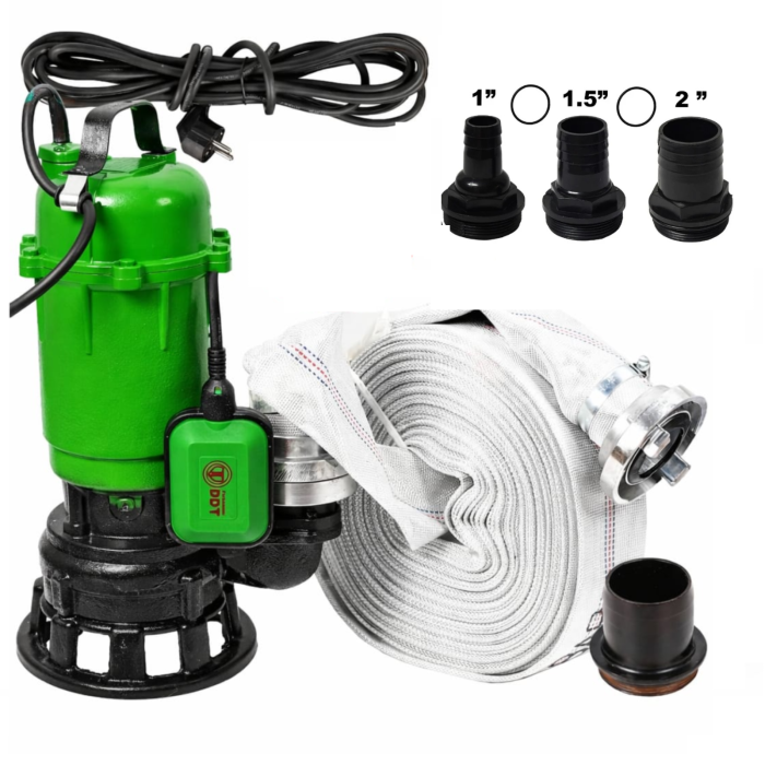 Pompa submersibilă pentru apă murdară DDT Professional WQCD10-10-0.95F, 3100W, 25000 L/h, 10 m cu cutit profesional [8]