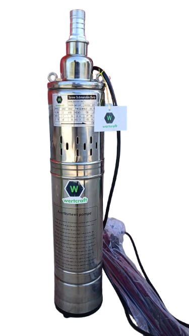 Pompa submersibila DDT- WRT, cap inox, pentru apa curata, 1.1 kW, 3 m³/h, 15 m cablu, racord 1", inaltime refulare 120 m [2]