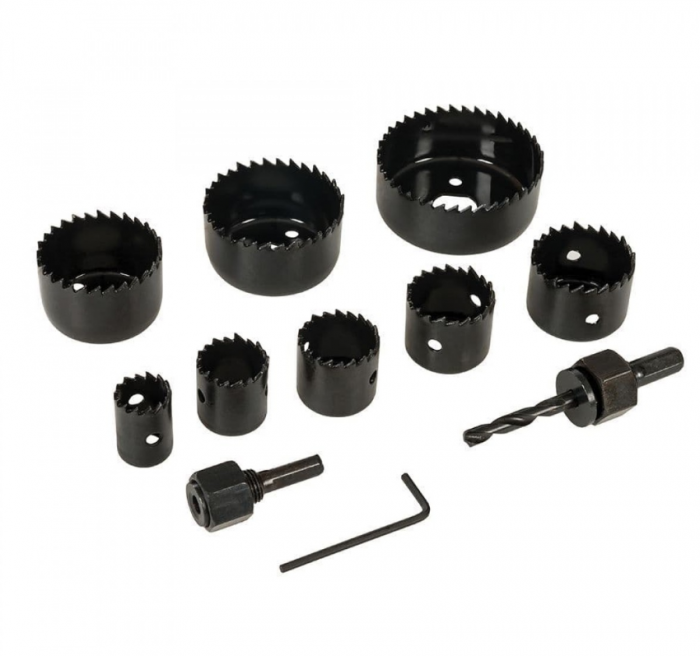 Set 11 freze pentru gaurit lemn, rigips, plastic 19 - 64 mm [7]