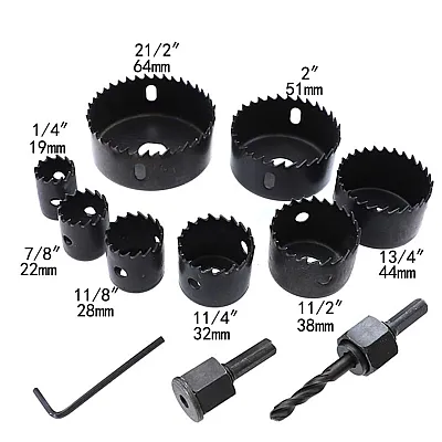 Set 11 freze pentru gaurit lemn, rigips, plastic 19 - 64 mm [2]