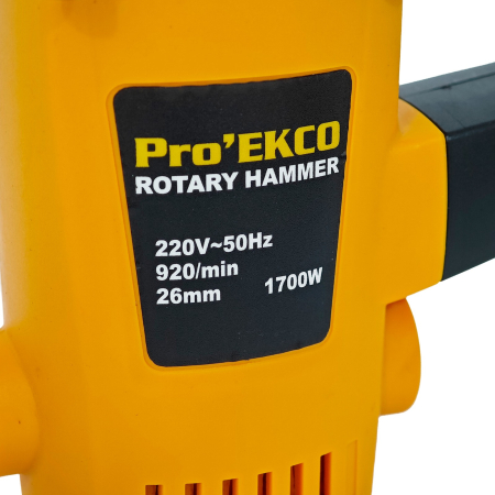 Ciocan rotopercutor  DDT, Pro’EKCO 1700W SDS-Plus – 26 mm, 3 burghie si 2 dalti incluse, 1700W, 920 rpm [2]