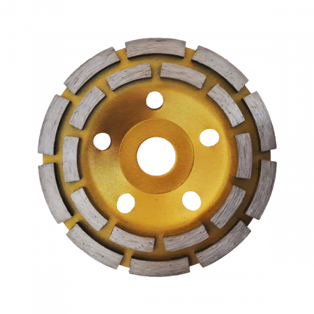 Accesorii polizare si slefuire - Disc diamantat 125 mm, cu segmente pentru slefuit suprafete beton, mozaic, marmura , Galben