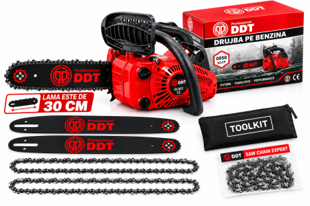 Drujbe - Drujba de constructii pe benzina DDT 0050, 4.5 Cp, 25 cmc, lama 30.5 cm ,2 LANTURI , 2 LAME