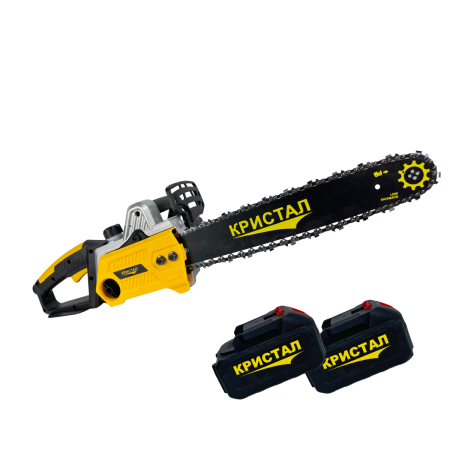 Drujba ,mini fierastrau cu 2 acumulator DDT-CRISTAL, 48V,1600W,4800rot/min,5A,Brushless, Motor fără perii, Lungimea lamei de 405mm, 2 lame,2 lanturi,Ideala pentru taierea lemnelor de foc [4]