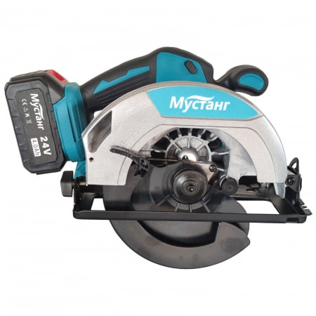 Fierastrau circular cu 2 acumulatori, DDT-MUSTANG, Model nou, disc 185 mm, 2 acumulatori 24 V, 4 Ah [1]
