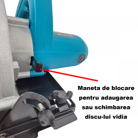 Fierastrau circular electric, DDT, 1050 W, 5000 Rpm, disc vidia 185 mm inclus [5]
