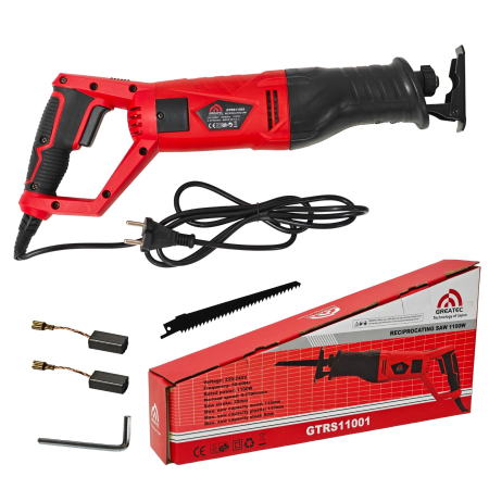 Scule si unelte electrice - Fierastrau pendular tip sabie DDT Greatec, Adancime de Taiere 115 mm Lemn, 5mm Otel, 12mm Aluminiu, 1100 W, Viteza Variabila 2700 rpm