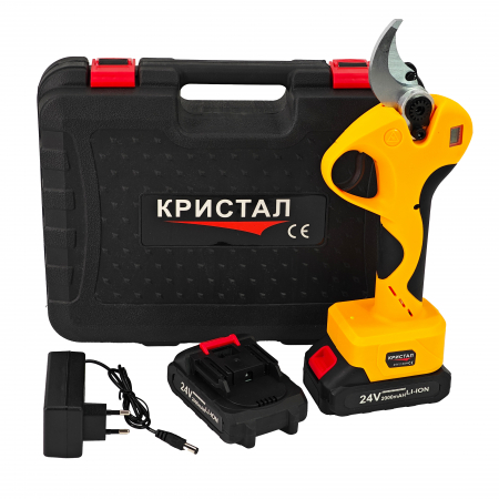 GRADINA - Foarfeca de gradina cu acumulator DDT-CRISTAL, 24 V, 2 Ah, deschidere max 45 mm, indicator procentaj baterie
