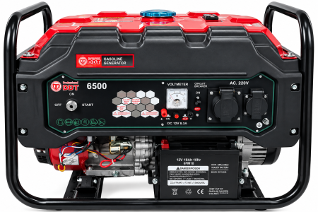 Generator pe benzina DDT Professional max 6.5KW, Pornire Electrica, Voltmetru, Circuit Breaker, Baterie 12V 18A [1]