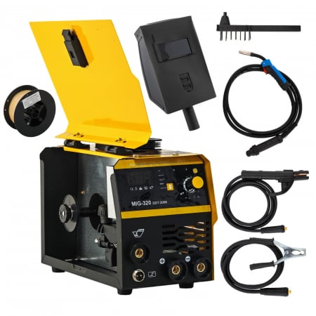 Invertor/Aparat de sudura MIG/MMA DDT PROFESIONAL cu Electrozi si Sarma,220 V, 320A + 4 Role Sarma 0.8-1.0 mm DDT [8]
