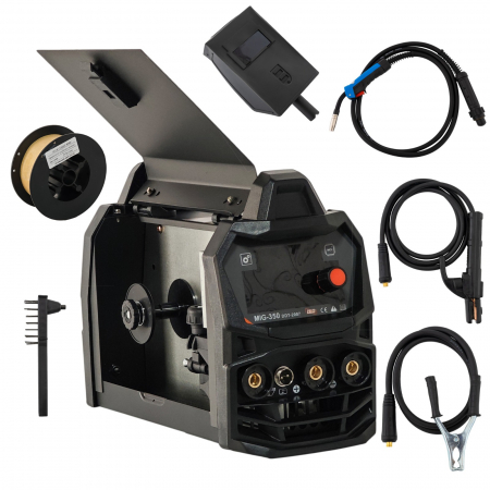 Aparate sudura - Invertor/Aparat de sudura MIG/MMA DDT PROFESIONAL cu Electrozi si Sarma, 220 V, 350A