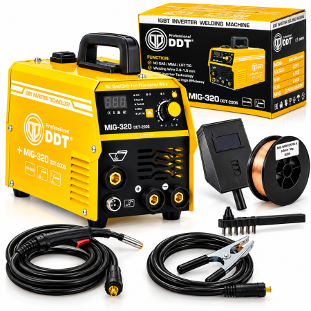 Aparate sudura - Invertor/Aparat de sudura MIG/MMA DDT PROFESIONAL DDT-2006 cu Electrozi si Sarma, 220 V, 320A