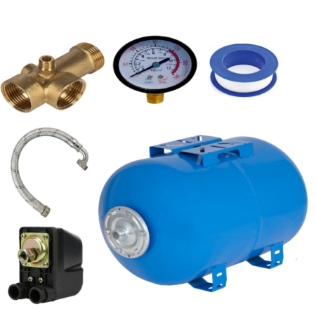 Kit Hidrofor 24L cu pompa apa submersibila DDT QGD120-1.1, 120m, 3m3/Ora, Sistem premium complet [1]