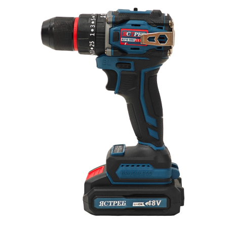 Mașină de găurit și înșurubat cu acumulator DDT JCTPEB HLP10-9002, Brushless, 48V, 2 acumulatori, cuplu reglabil, sistem autoblocaj,  valiză de transport [6]