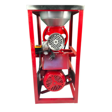 Masina Tocat Carne Nr.32 German Meister cu motor electric 3 kw ,Palnie pentru carnati ,platforma inox,buton start stop [1]