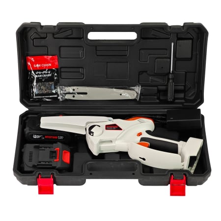 Mini drujba cu 2 acumulatori DDT-MUSTANG, 24 V, 2 Ah, Model nou, 2 Lame & 2 Lant [5]