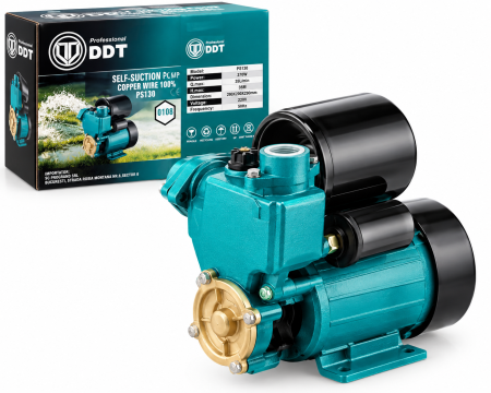 Mini Hidrofor DDT PS130 – Cupru 100%, 370W, 35L/min, adancimea de absortie 7m ,refulare max 35M, 220V [0]