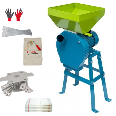 Mori electrice - Moara electrica cu Suport pentru cereale, boabe si stiuleti porumb, Cuva Mare, WertCraft, 3.5 kW, 3000 rpm, 200 Kg/h