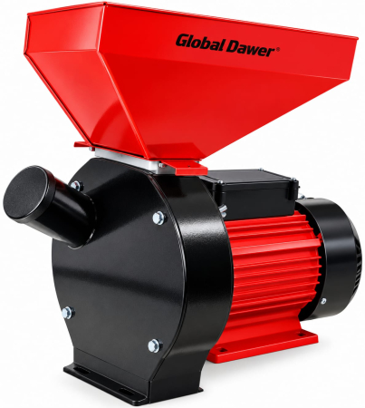 Batoze, Zdrobitoare și Mori electrice - Moara electrica cuva mare pentru cereale, Global Dawer, 3500 W, 200 kg/h