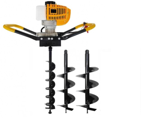 Scule si unelte electrice - Motoburghiu / foreza pamant Mustang 4 Cp, 8000 Rpm + Burghie 150/200/250 mm