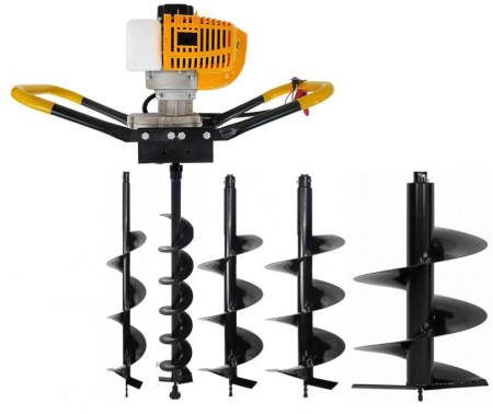 Motoburghie si Burghie - Motoburghiu / foreza pamant Mustang 4 Cp, 8000 Rpm + Burghie 100/150/200/250/300 mm
