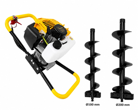 Scule și Unelte electrice - Motoburghiu pe benzină DDT 4CP + Burghiu 100/200 mm