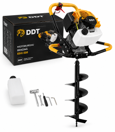 Scule și Unelte electrice - Motoburghiu pe benzină DDT 4CP + Burghiu 250 mm