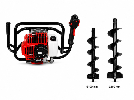 Scule și Unelte electrice - Motoburghiu pe benzină DDT 6CP + Burghiu 100/200 mm