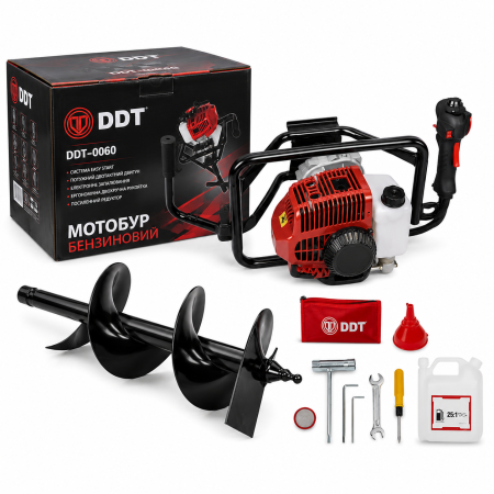 Motoburghie si Burghie - Motoburghiu pe benzină DDT 6CP + Burghiu 250 mm