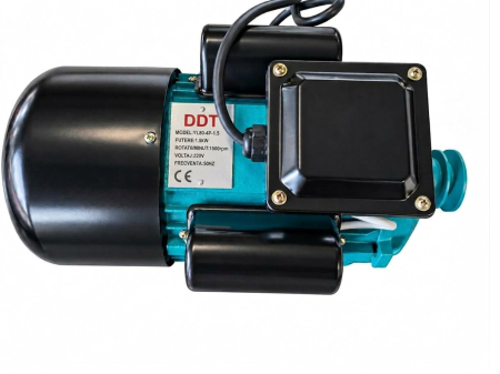 Motor electric DDT  1,5 kW cu 1500 RPM, 220V, 50Hz, cu protectie la suprasarcina, bobinaj CUPRU, buton ON-OFF,  Fulie inclusa [1]