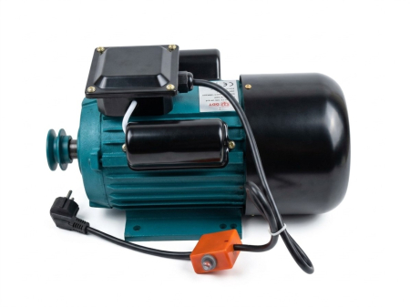 Motor electric DDT 1,5 kW cu 3000 RPM, 220V, 50Hz, cu protectie la suprasarcina, bobinaj CUPRU, BUTON ON-OFF,  Fulie inclusa [2]