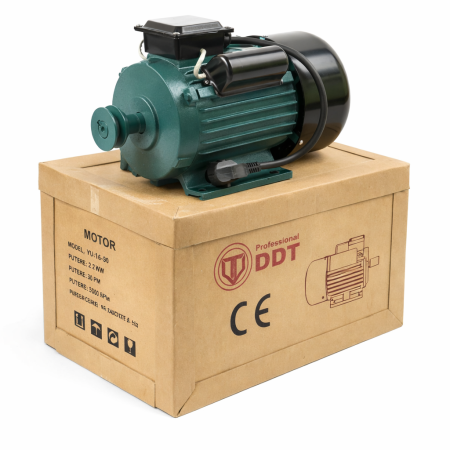 Motor electric monofazat cu fulie inclusa, DDT PROFESSIONAL, 4000 W, 3000 rpm, 2 condensatori, corp fonta [1]