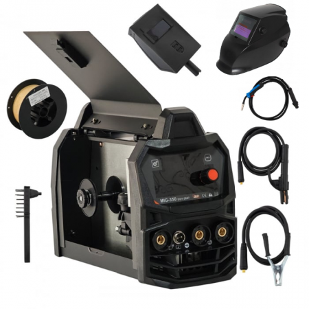 Aparate sudura - Pachet promo Invertor/Aparat de sudura MIG/MMA DDT PROFESIONAL cu Electrozi si Sarma, 350A+Masca Sudura Automata cu Reglaj si Cristale