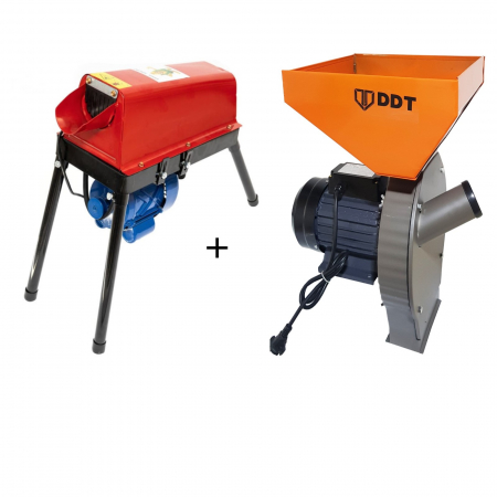 Mori electrice - Pachet promo promo Moara cereale, uruiala si stiuleti, 3.5 Kw + Batoza porumb, 1.5 Kw