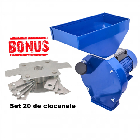 Mori electrice - Moara electrica pentru cereale, DDT, 3.5 kW, 3000 rpm, 200 kg/h, 2 kituri de ciocanele incluse