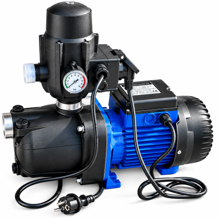 Pompe apa de suprafata - Pachet Pompa de suprafata JP100-2, 1.5kW, 35L/min, 50m, 1" cu buton pornire-oprire si bobinaj masiv cupru, inaltimea de refulare 35m , adancimea de absortie 7 m + Presostat electronic automat DDT LS-4