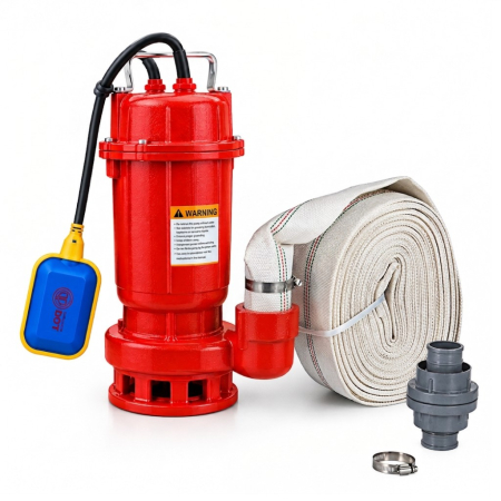 Pachete - Pachet promo Pompa submersibila apa murdara, DDT, WQD10, 1100 W+ Furtunul de pompier 2'' 20 m, 8 bari, cu cuple