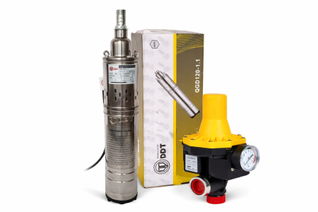 Pachete - Pachet promo Pompa submersibila, DDT, QGD120 , 1.1 kW, Inox, 3 m³/h, 120 + Prescontrol LS6