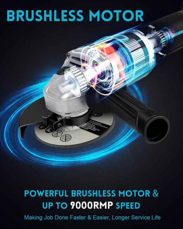 Polizor Unghiular pe Acumulator DDT-CRISTAL , 24V/4Ah, Motor Brushless, 820W, 8500 rot/min [2]