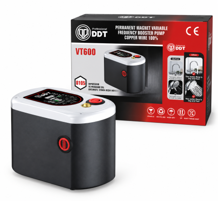 Hidrofoare - Pompa Booster DDT VT600 – Presiune Constanta, Debit Stabil si Control Inteligent al Alimentarii cu Apa, Bobinaj masiv cupru