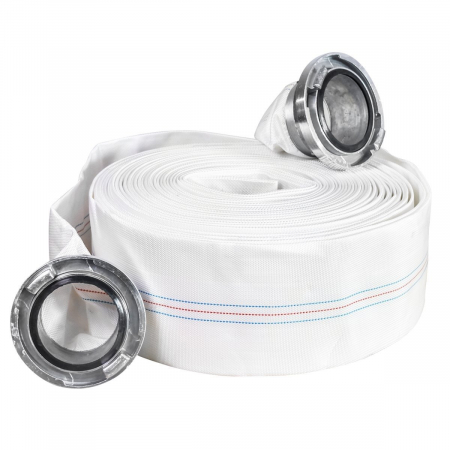 Pompa pentru apa murdara cu plutitor fara tocator, DDT, Inox, SWP2550F, 2550 W, 25 mc/h + Furtun pompier, 20 metri, 2 toli + Furtun pompier, 20 metri, 2 toli, cu cuple [5]