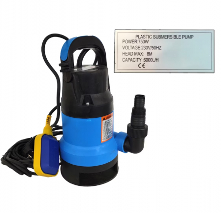 Pompe apa murdara - Pompa pentru apa murdara ( Hazna ) , DDT DP-750, 750 W, 8000 l/h, bobinaj cupru, cu plutitor