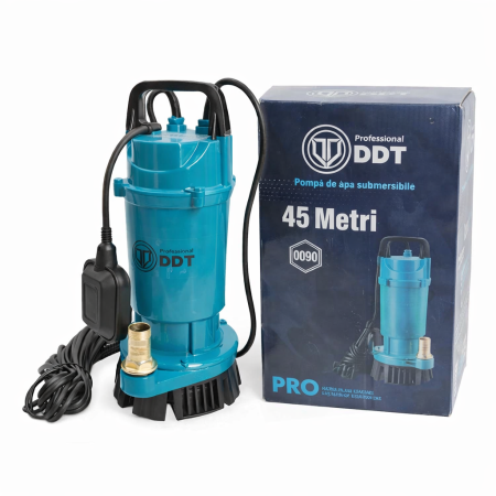 Pompe submersibile - Pompa submersibila apa curata cu plutitor DDT, QDX1.5-45-1.1, 1100 W, 3 mc/h, 1 tol